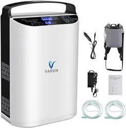 Varon NT-01 Pro Portable Oxygen Contentrator 93-95%, 1-5 Liter O2 Machine with Removeable Battery, 110-240V, US/DE Instock