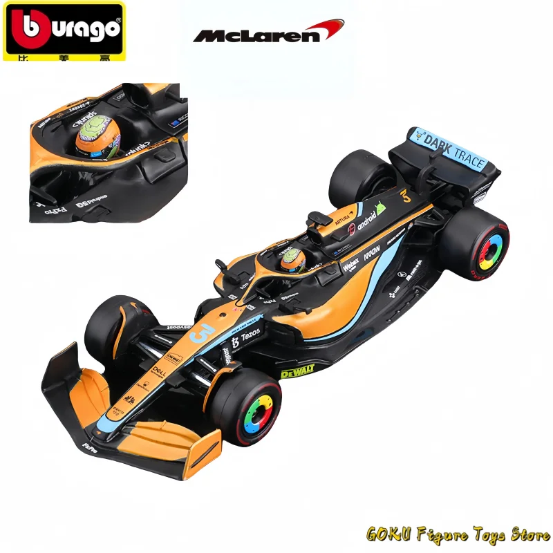 Bburago 1:43 2023 Mclaren F1 Team Mcl60 Hardcover 4# Lando Norris 81# Oscar Piastri Formula 1 Alloy Cars Die-Casting Cars Models