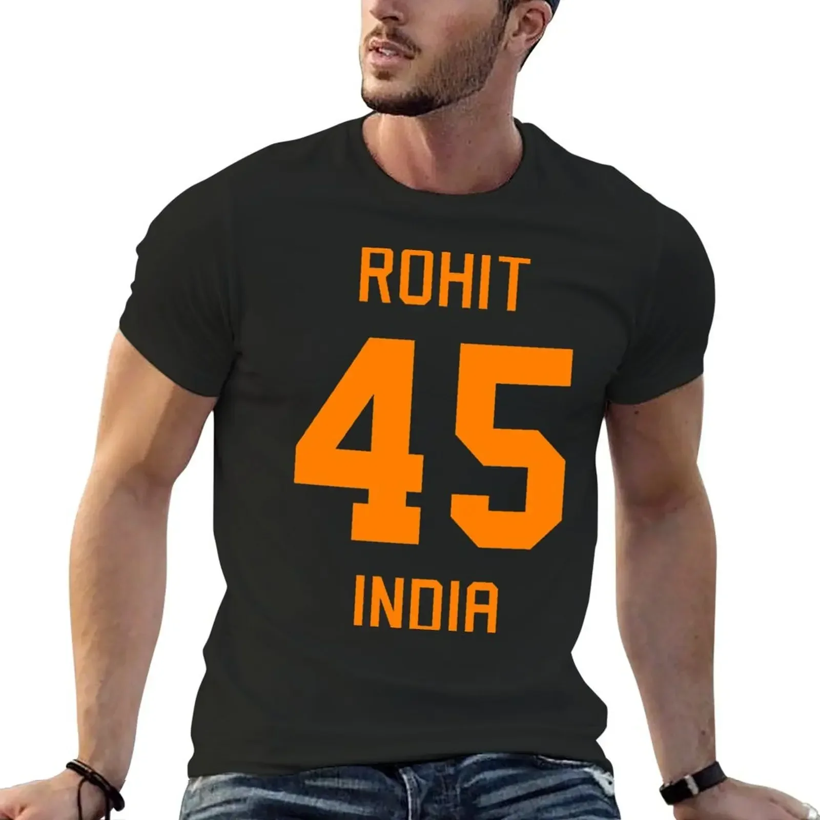 

Rohit Sharma 45 Indian Cricket Jersey T-Shirt vintage clothes anime designer shirts Men's t shirts