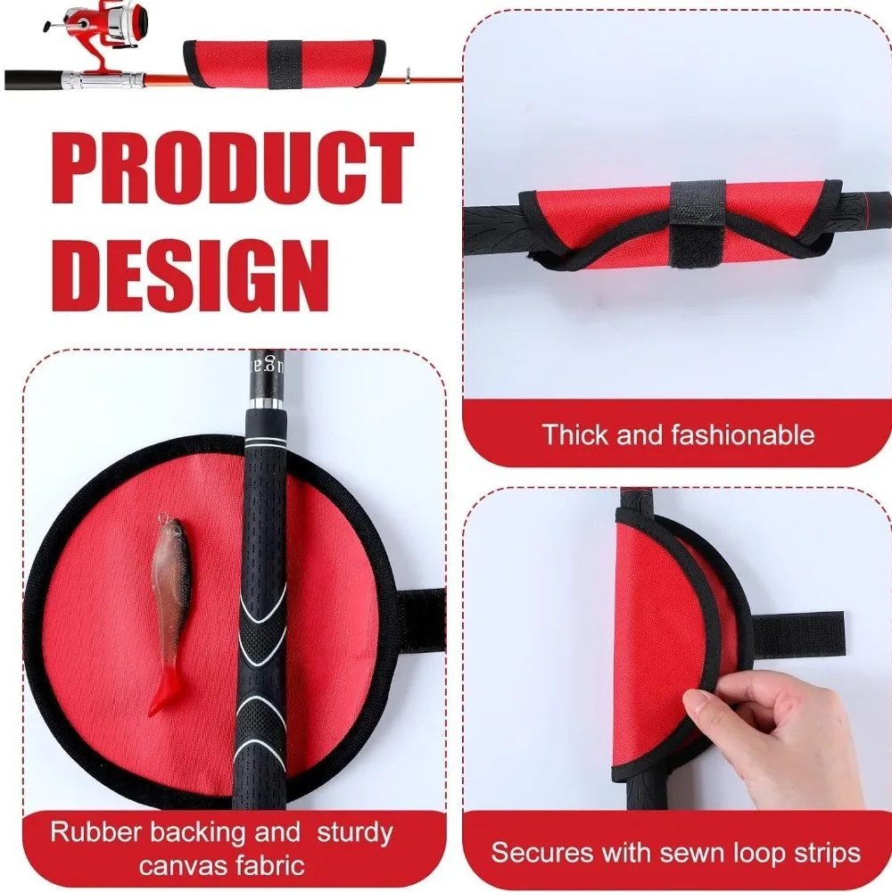 

2024 Fishing Supply Bait Protector Portable Easy to Use Lure Cover Red Nylon Fishing Lure Covers