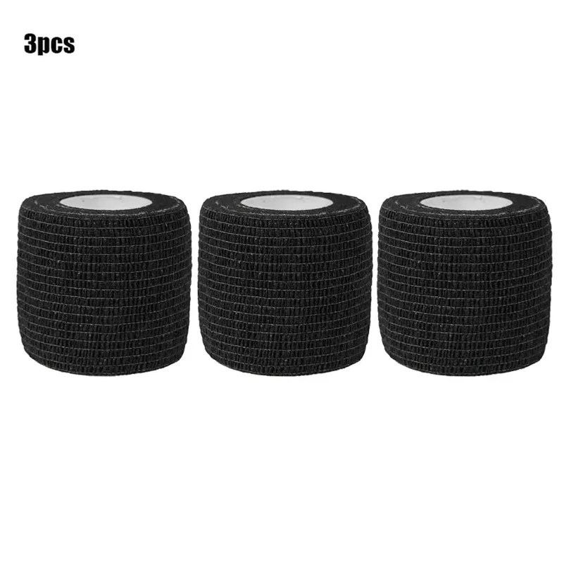 3-Piece Black Self-Adhesive Bandages