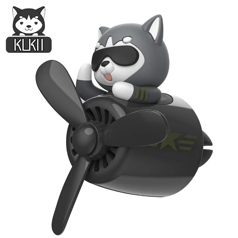 Rotating Propeller Pilot Bear Air Freshener - Fun & Dynamic Car Vent Clip, Decorative Fragrance Diffuser