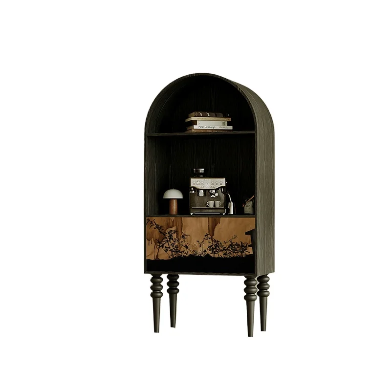 

French medieval solid wood wine cabinet, living room, home display storage, storage cabinet