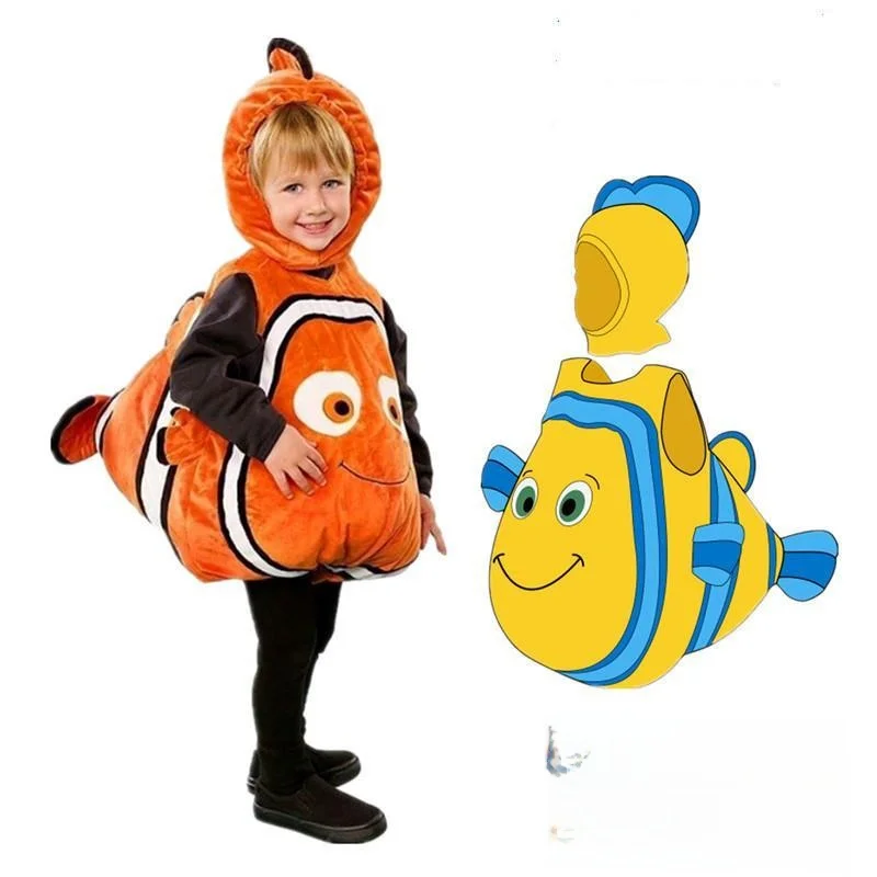 

Детский костюм на Хэллоуин Немо, клоунфи, приключенческий ролевой костюм из фильма, хвост, материал из искусственной кожи, весенний KTV Dr Code