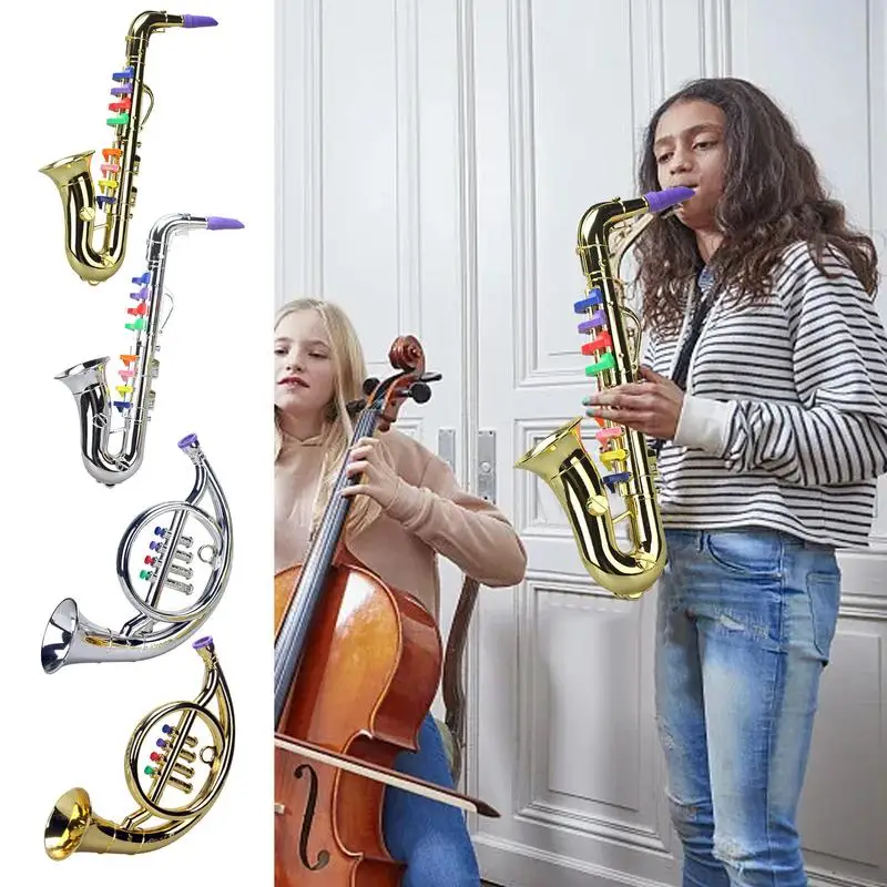 

Kids Mini Saxophone Model Toy Simulation Musical Instrument Multi-functional Early Educational Toys For Kids Learning accessory