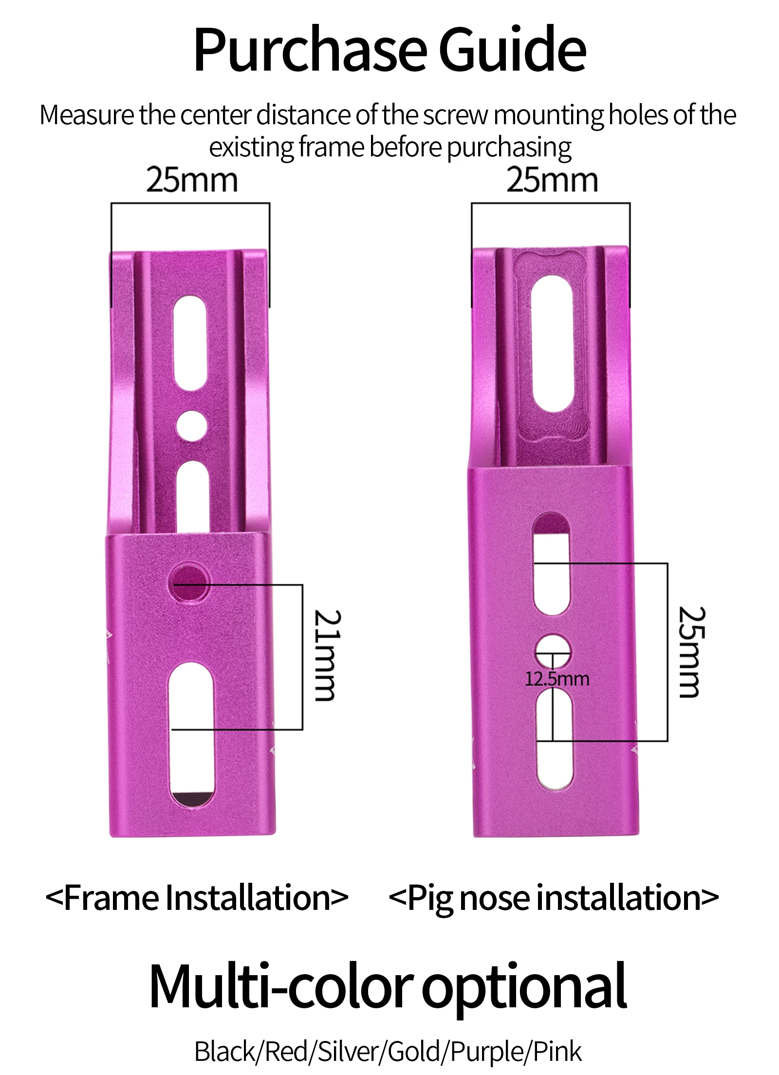 Meroca Faltrad-Fronttasche, erhöhte Basis, Aluminiumlegierung, vorderer Träger, Mount-Adapter, Raiser für Dahon Brompton Winterradfahren – Detail 8