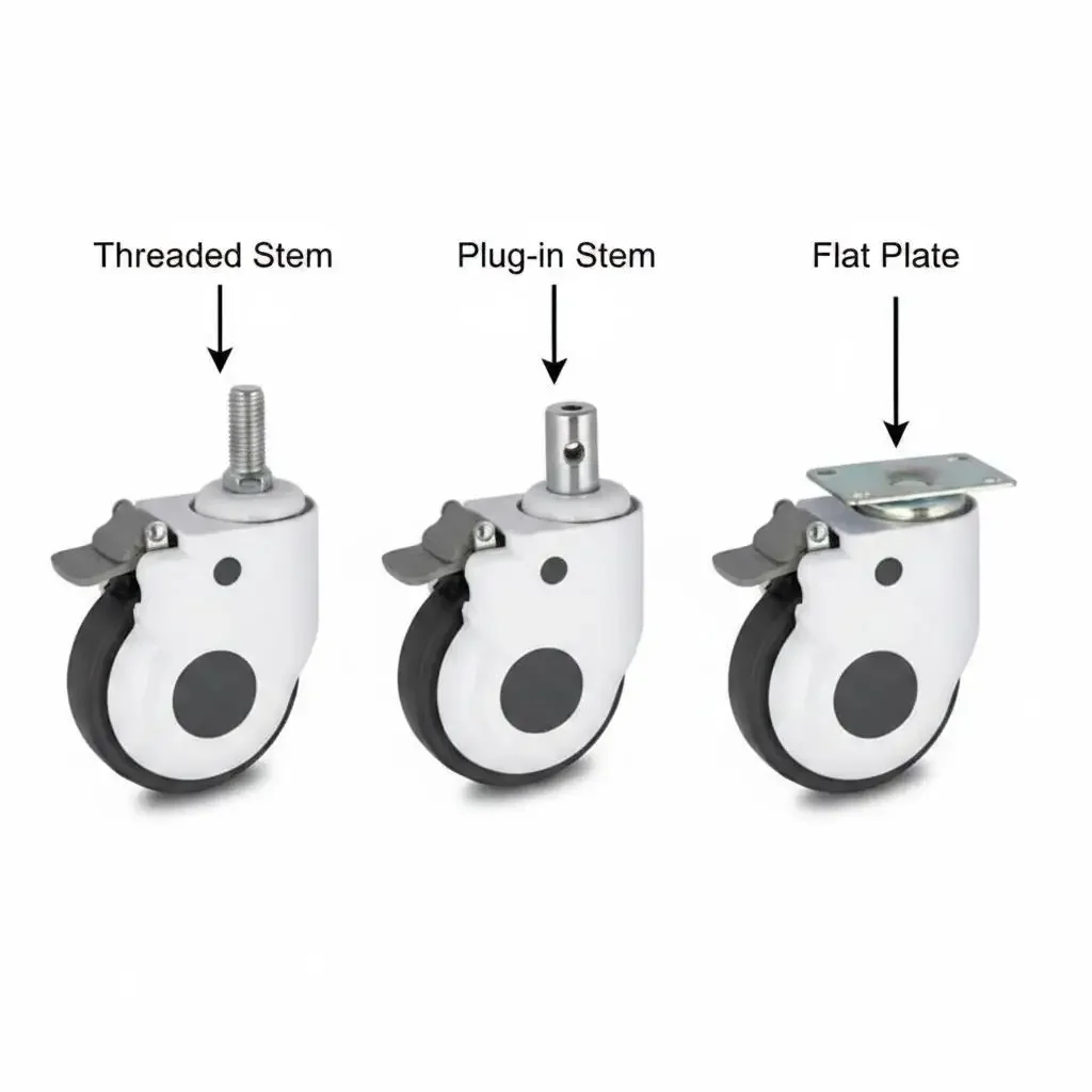 1 Pcs 5 Inch Medical Caster American Equipment Package Shell With Brake Silent Universal