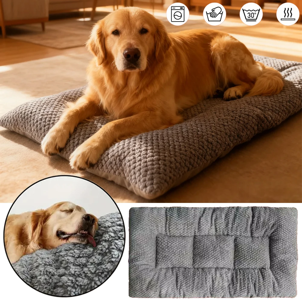 

Thickened Super Soft Dog Bed, Winter Warm Pet Bed Suitable for Multi-Pet Family, Large Plush Pet Mat for Cat Dog Rabbit Squirrel