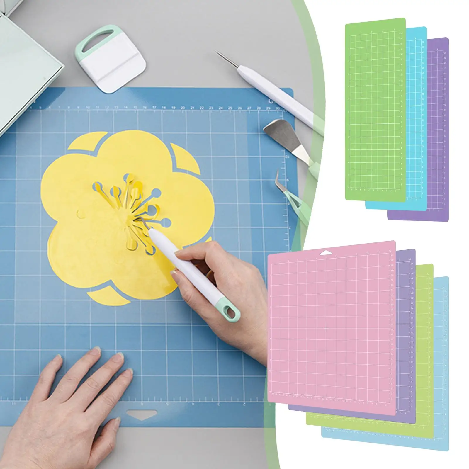 For Cricut Maker/ Maker3/ Explore 3/ Air 2/ Air/ One DIY Machine Color Mat PVC Adhesive Cutting Mat Base Plate Tool Pad