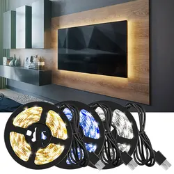 5M USB Led diody na wstążce estetyczny wystrój pokoju dekoracje świąteczne sypialnia szafy kuchnia TV Ambient lampa pierścieniowa neonowe kinkiety