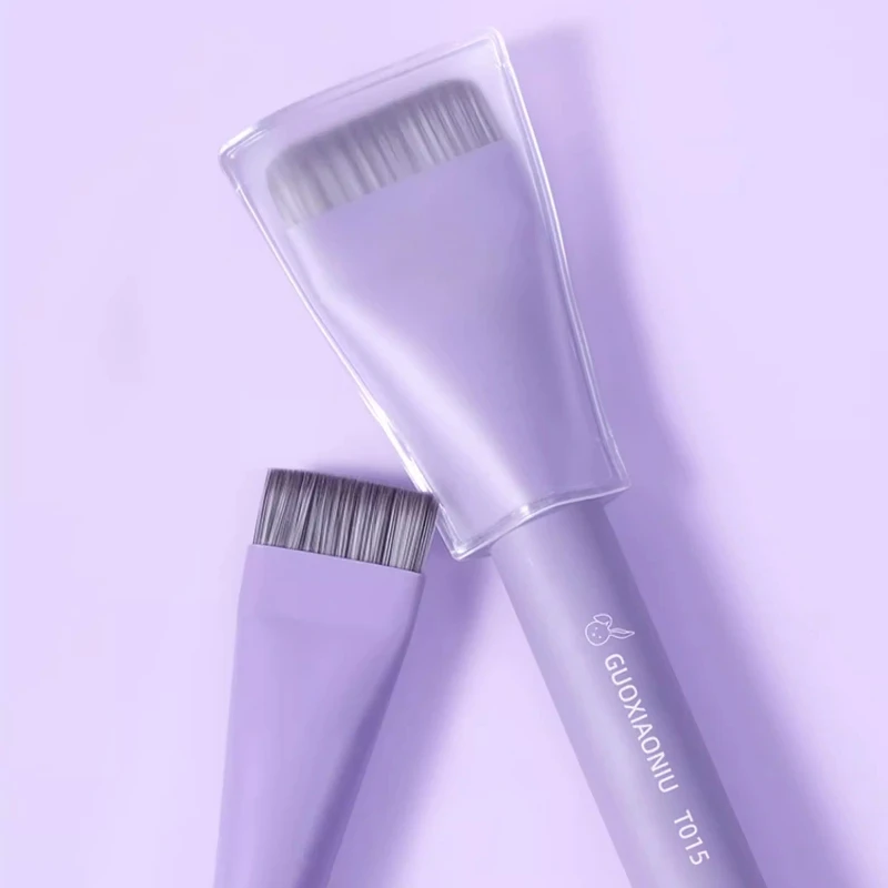 GUOXIAONIU Professional Flat Head Foundation Brush Ultra-thin Liquid Foundation Makeup Face Concealer Women Base Shadow Brush