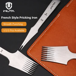 WUTA 1PC Professional Sharp Leather Dłuto Punch French Style Pricking Iron Die-steel Punching Tool High Polish-2.7/3.0/3.38/3.85mm