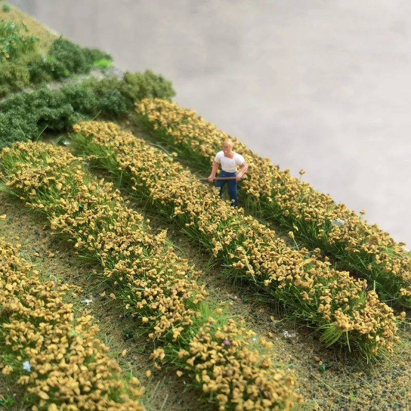 7 strip/box Fake Farm Crop Model Static Grass Turf Scenery Decration Bushes Miniature Garden Landscape Plants Model Train Layout