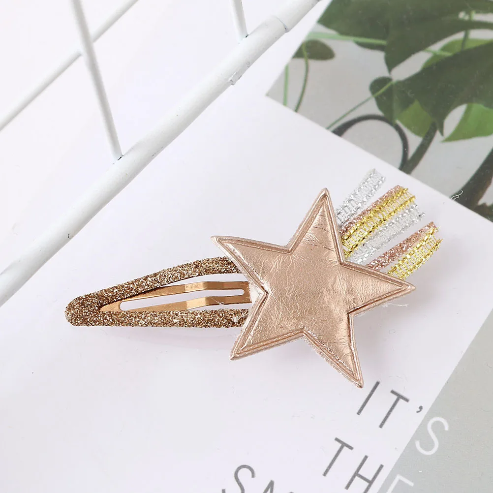 

2Pcs Star Clips Hairpin Sequin Bobby Pin Barrette Hair Accessories for Teens Party Daily Use