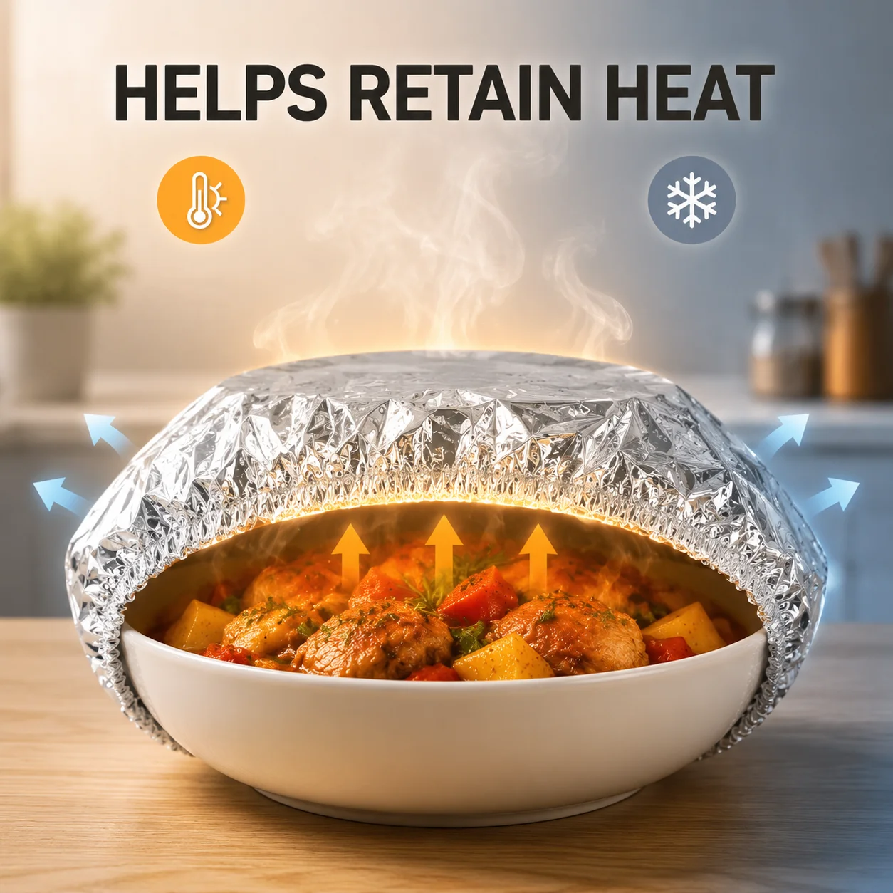 Disposable Aluminum Foil Food Covers Elastic Bowl Covers Heat Retaining Fresh Keeping Stretch Lids for Kitchen Storage