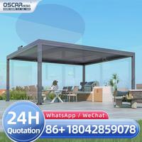 Outdoor Waterproof Canopy Louvered Structure Modern Outdoor Shelter for Garden Patio Backyard pergola