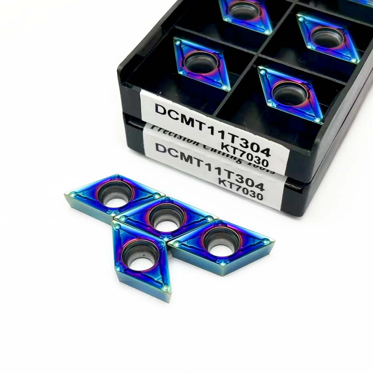Inserto in metallo duro di alta qualità DCMT11T304 DCMT11T308 KT7030 utensili per tornitura per tornio CNC in acciaio ad alta durezza piastra da 10 pezzi