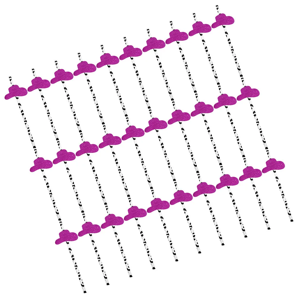 

30Pcs Cow Pattern Paper Straws Smooth Inner Wall Easy Clean Party Supplies Decorations Milk Tea Shops Indoor Outdoor Use