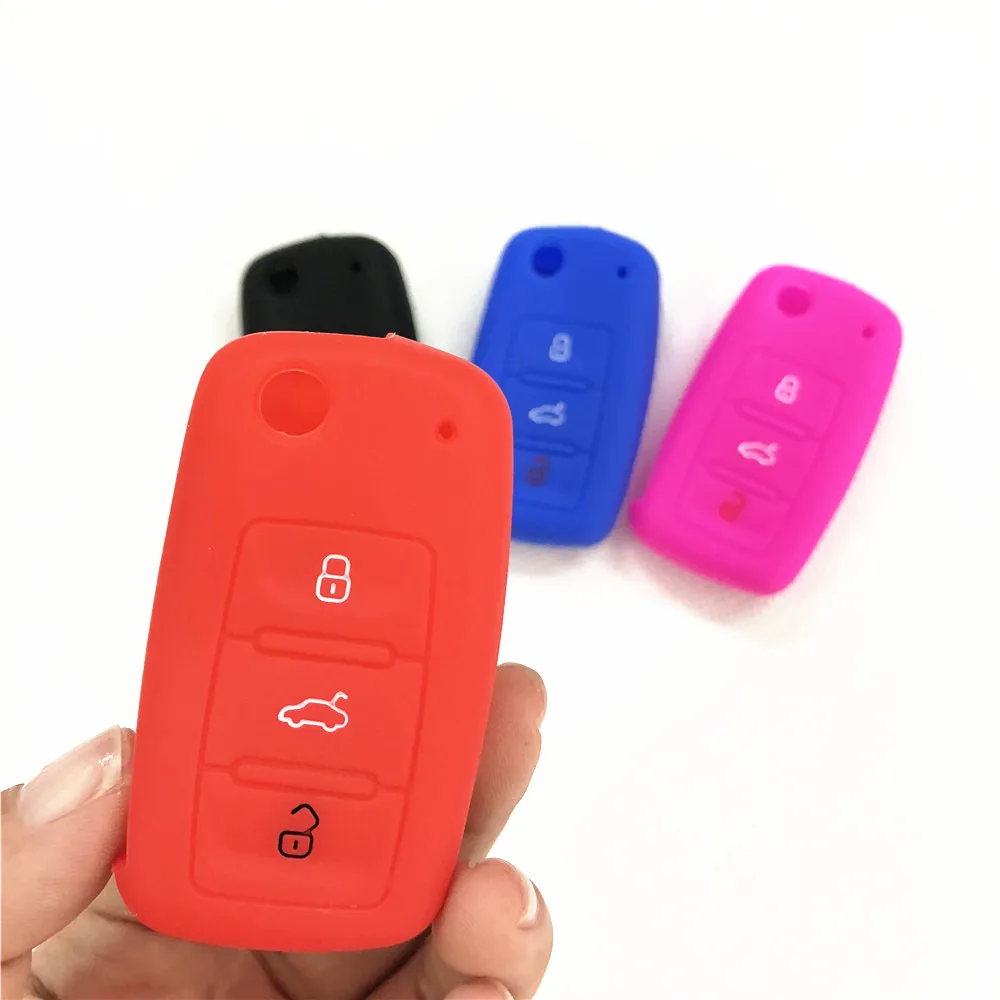 Silicone Car Key Cover Case For Skoda Octavia Yeti Roomster Fabia Rapid Superb KODIAQ Citigo KAMIQ KAROQ SCALA