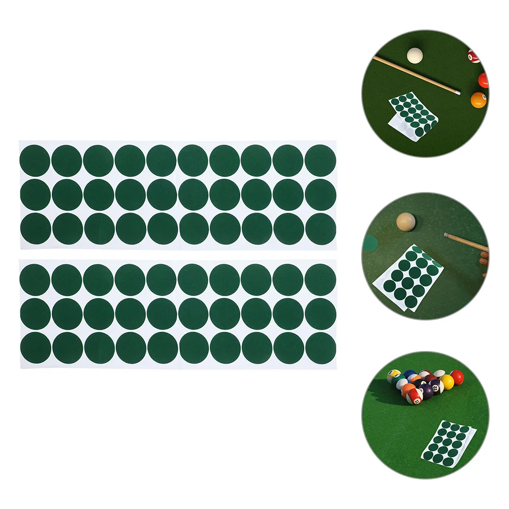

2 Sheets Pool Markers Billiards Tablecloth Stickers Small Round Dots Position Tables