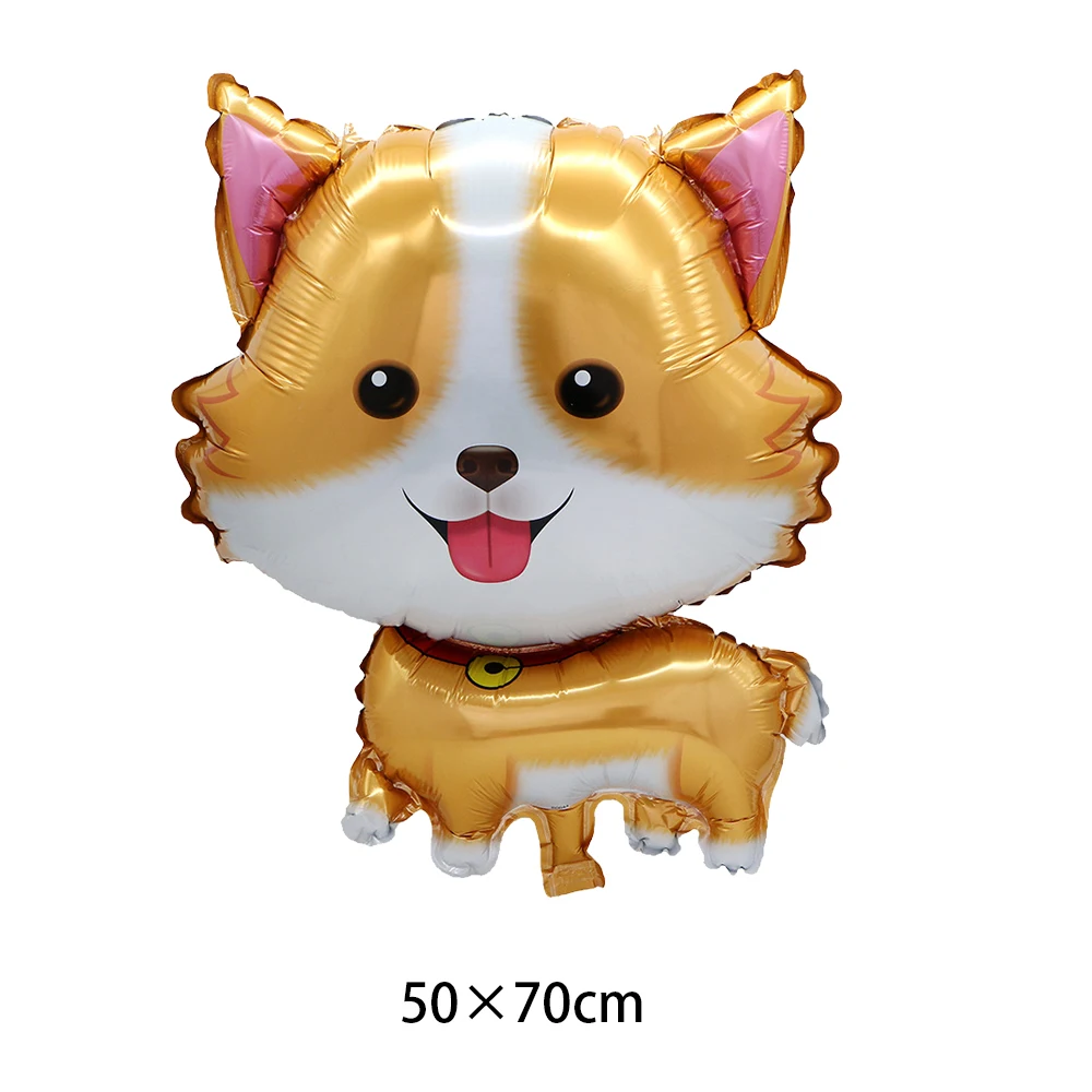 Corgi Husky Helium Balloon Pet Dog Balloon Pet Paw Bone Balloon puppy dog Birthday Party Decoration Let\'s Pawty Party Decoration