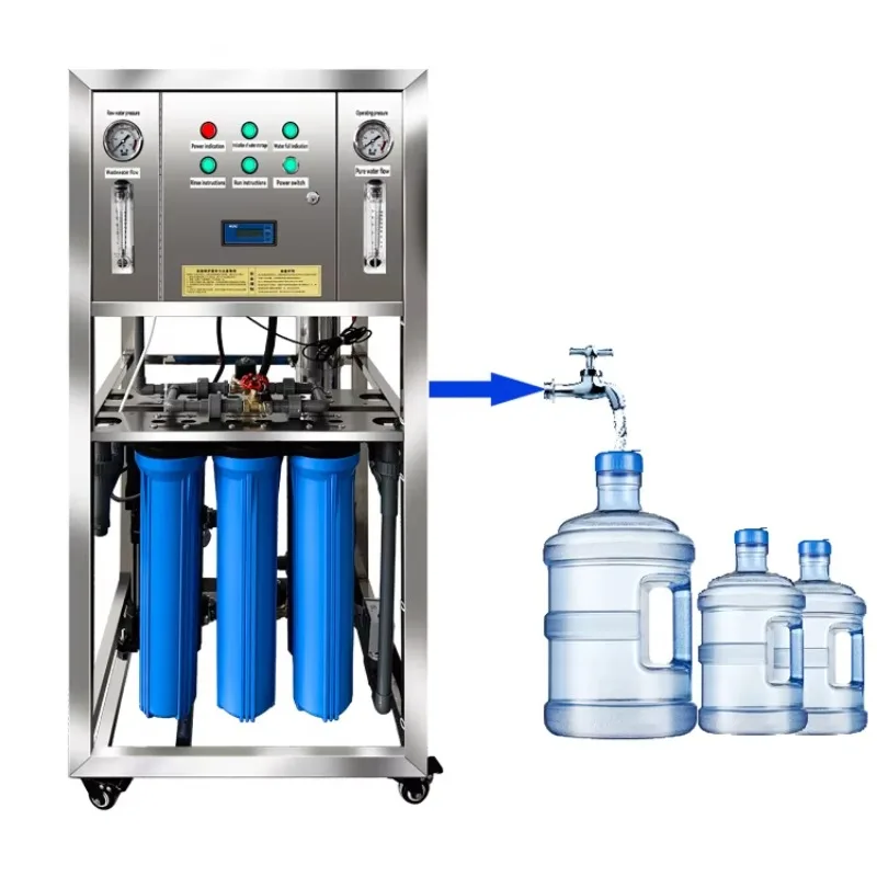 

0.25-ton 3-Stage 75 GPD Simple Frame Water Purifier for Car Hotel Use Household Commercial Reverse Osmosis Direct Drinking Pure