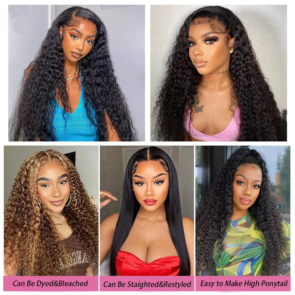 Deep Wave Human Hair Bundles Extension 26 Inch Brazilian Water Curly Real Bundles Human Hair Double Weft Natural Color For Woman