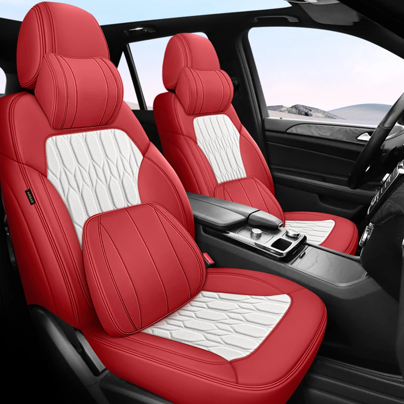 CUSTOM CAR SEAT COVER leather For BAIC D20 BJ20 BJ40 HUANSU S6 SENOVA D20 X25 X35 X55 X65 EU5 U5 PLUS accesorios para auto