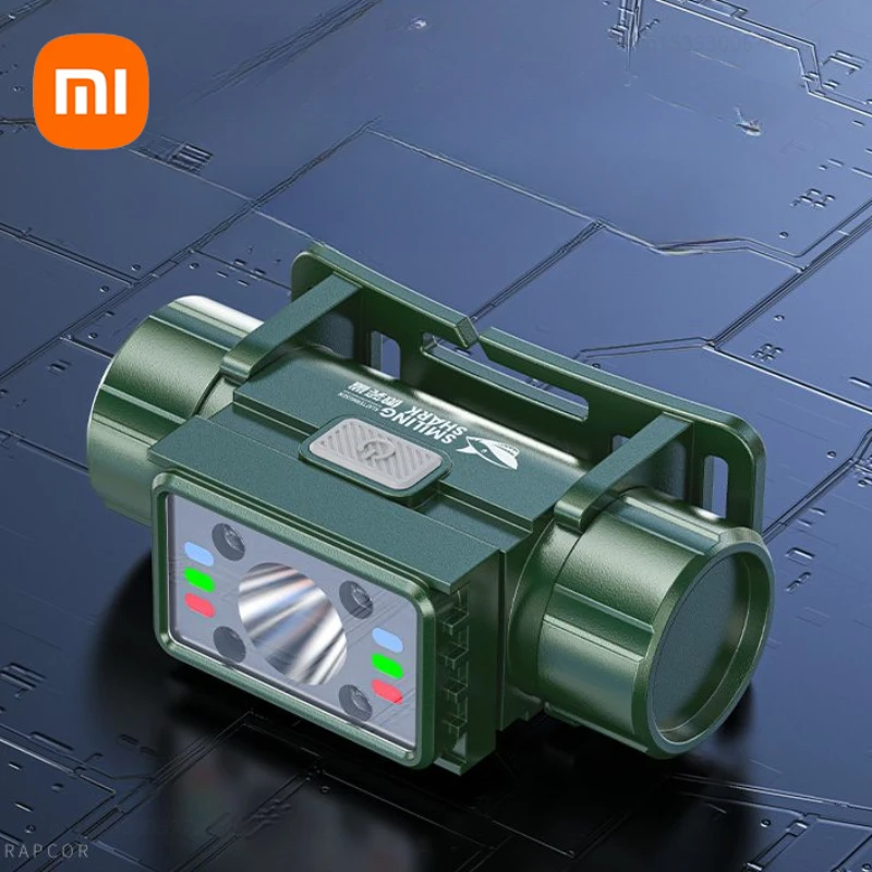 Xiaomi LED Sensor Hat Clip Lamp Waterproof Head Light Rechargeable Fishing Searching Outdoor Head Flashlight Zoom Lantern Tool