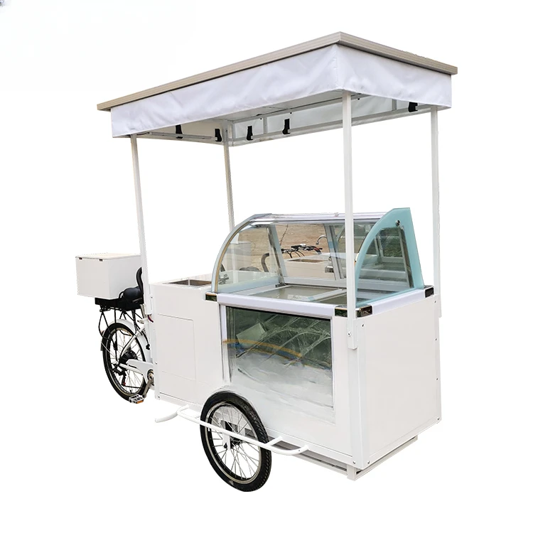 Outdoor ice cream electric tricycle solar energy