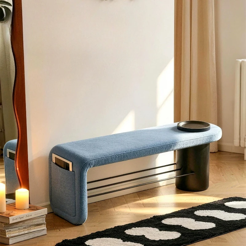 Designer Creative Entryway Shoe Bench Integrated Shoe Storage Rack Multi Layer Foot Stool Home Entrance Shoe Changing Seat
