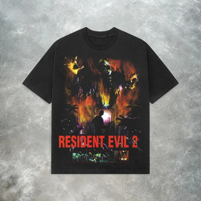 Resident Evil 2 T-shirt - Retro Unisex T-shirt for Summer New Y2K Harajuku Style Retro Casual T-shirt