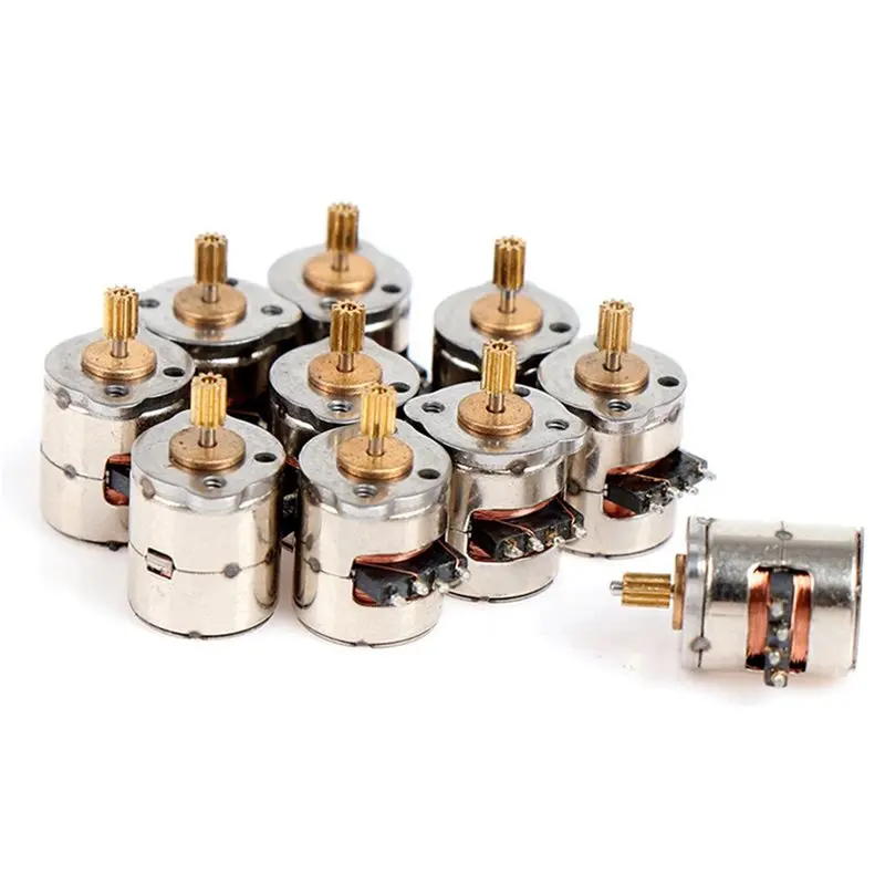 Y39A-10Pcs/Pack Mini 2-Phase 4-Wire Stepper Motor Miniature Stepper With Gear Small Tiny Mini Motor Engine DIY
