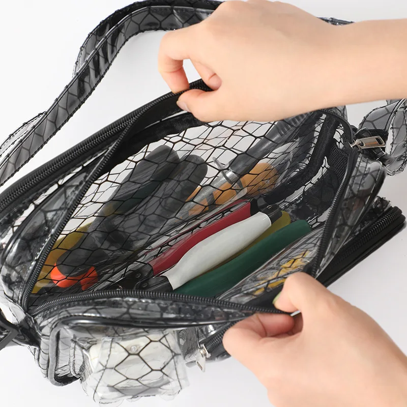 Антистатическая прозрачная сумка из ПВХ, сумки через плечо большой емкости для полупроводниковых чистых помещений