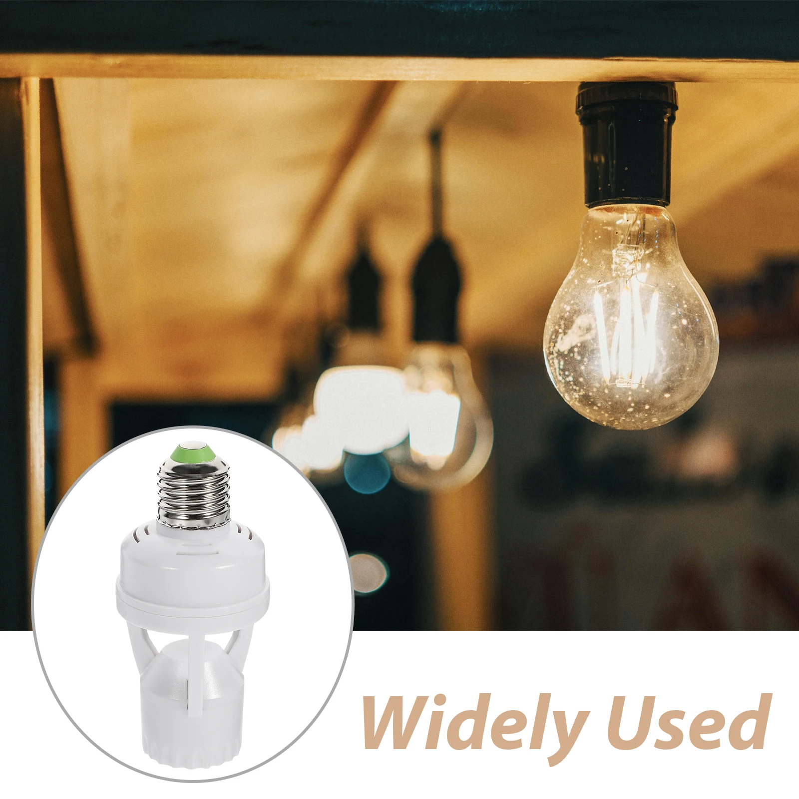 

Adjustable LED Light Socket with Motion Sensor for E27 Bulbs Automatic Lamp Holder for Hallway Garage Basement Office