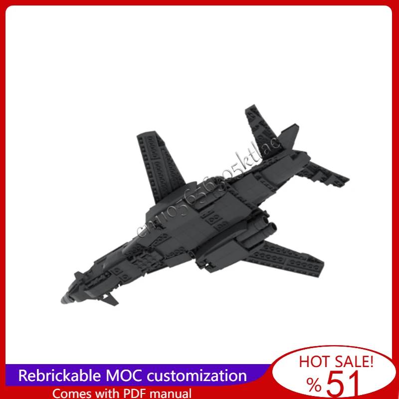 681 ELEMENTÓW MOC Seria Personalizowana Model Bombowca Wing B1 Lancer do Samodzielnego Montażu, Edukacyjna Kreatywna Zabawka dla Dzieci, Prezent na Boże Narodzenie
