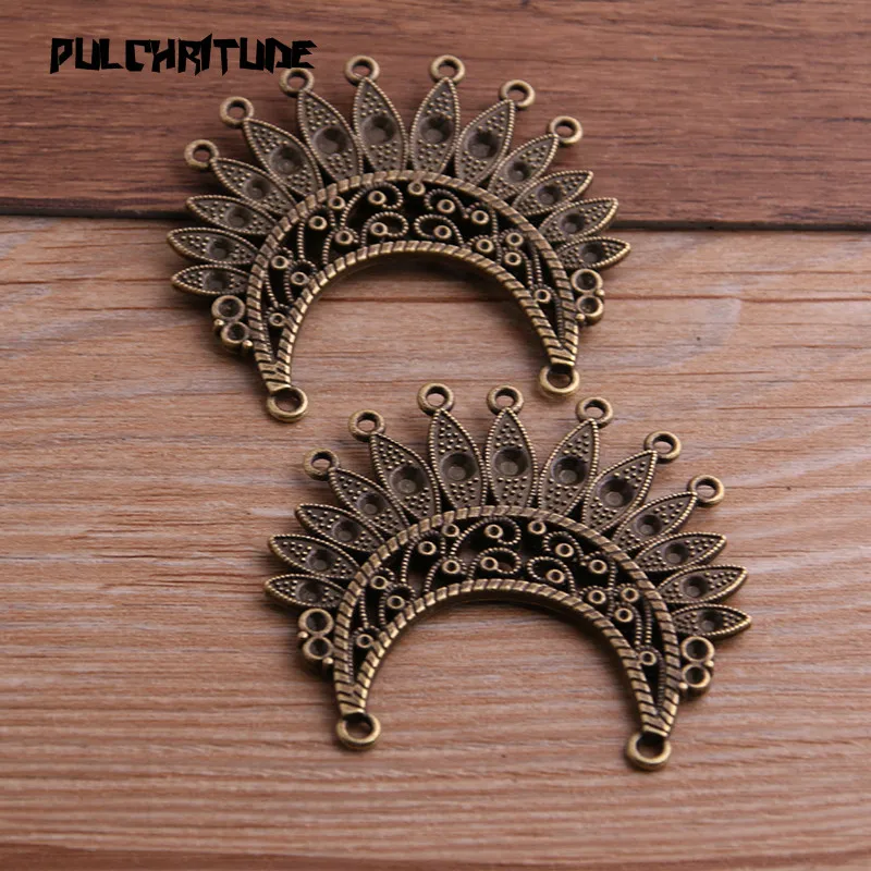 1PCS 50*54mm Two Color Necklace Charm Women Jewelry Fashion Porous Connector Pendant Necklace