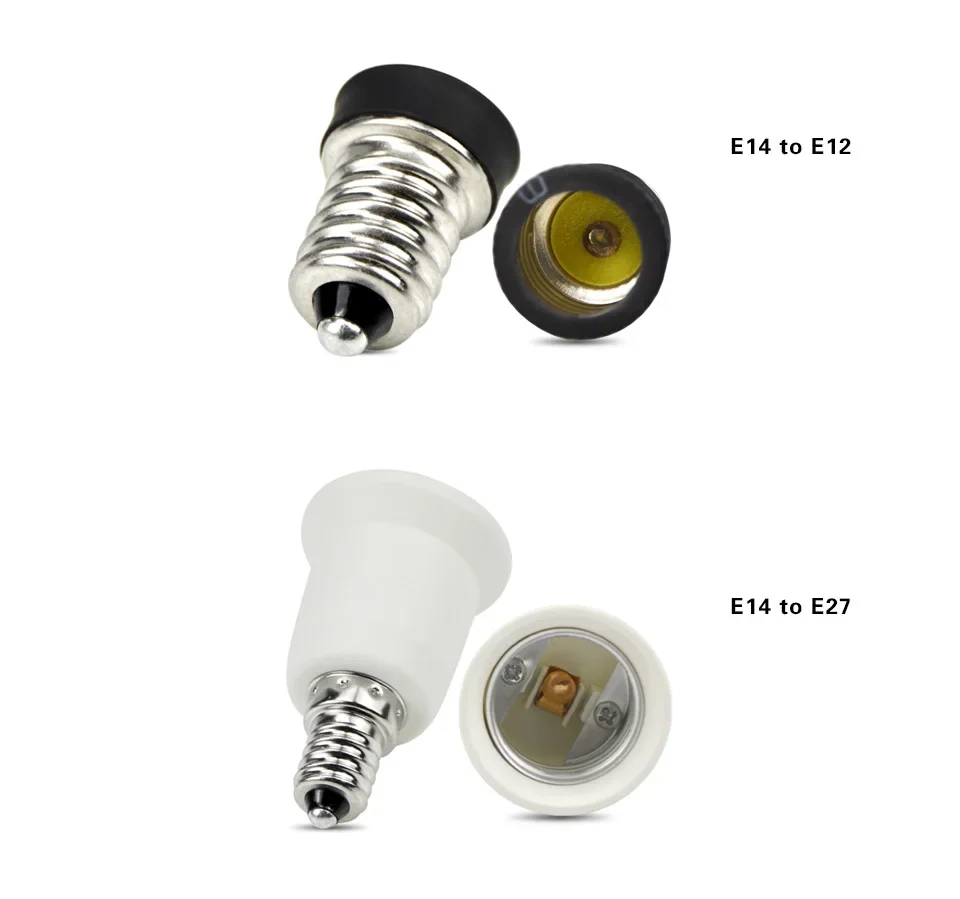 1pc Gu10 E12 E14 E26 E27 G24 B22 Fireproof LED CFL Lamp Holder Converter Light Socket Bulb Base Splitter Extension Adapter