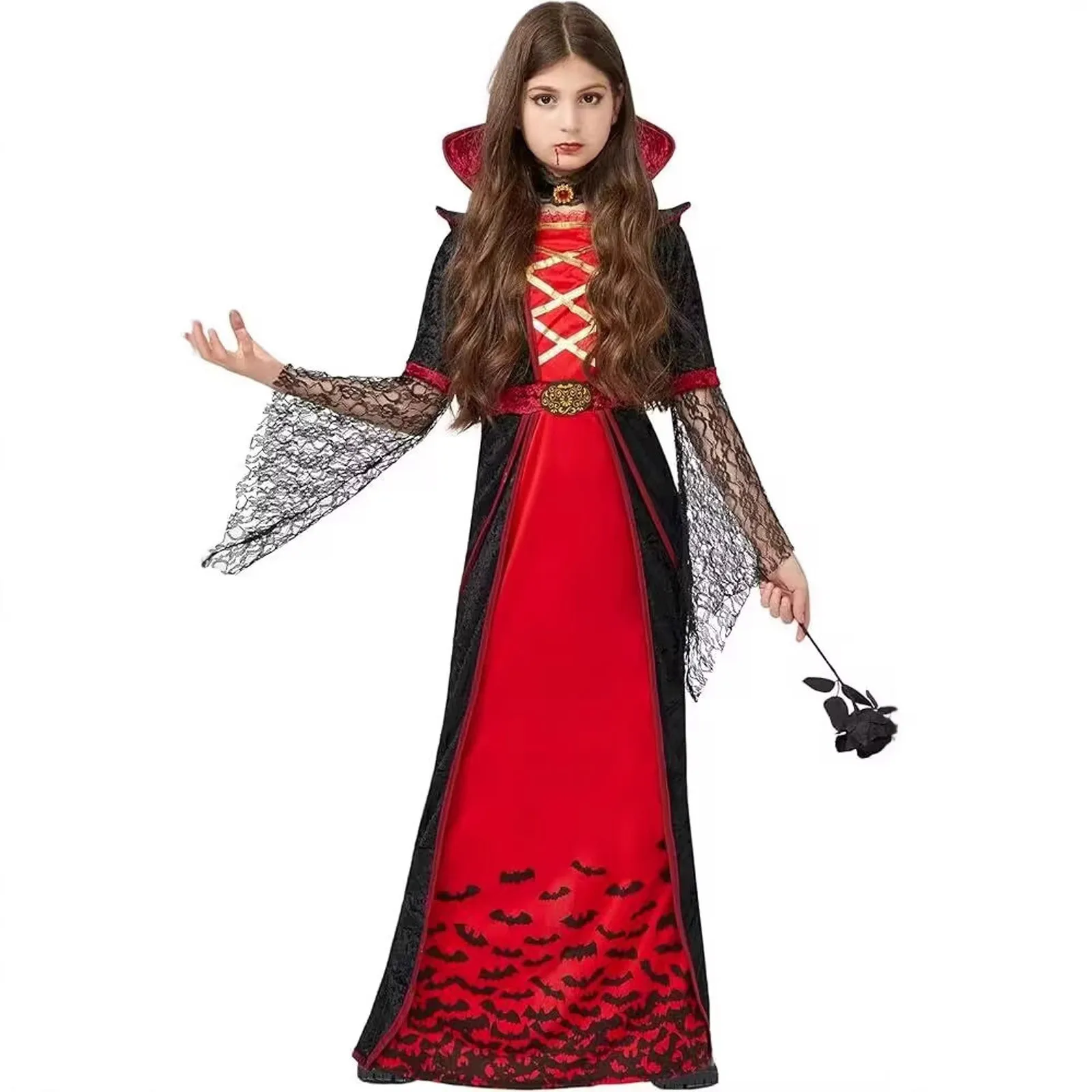 

New Halloween Witch Dress Girls Devil Ghost Costume Party Cosplay Carnival Masquerade Stage Performance Outfit
