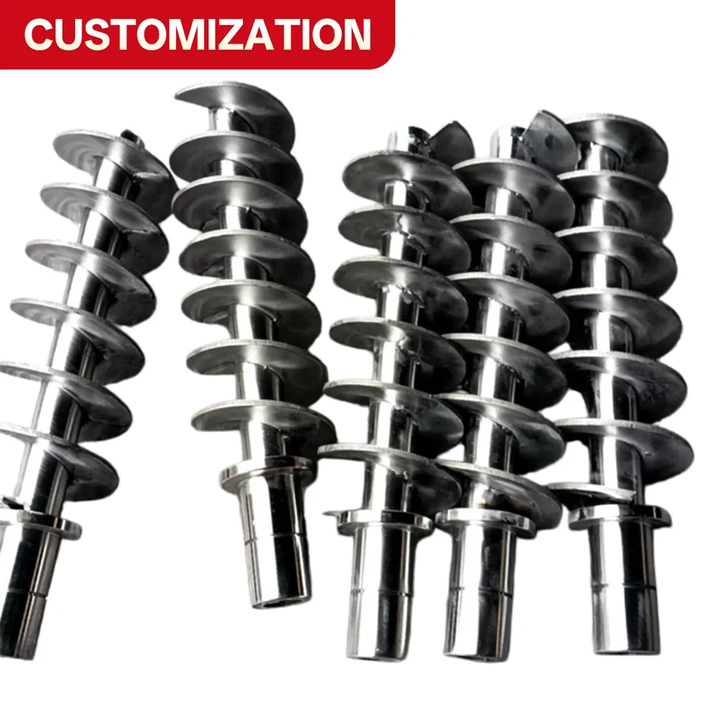 oem Food Grade 304 Stainless Steel Feeding Screw Shaft Custom Measuring Auger Rod Ice Maker Conveying Equipment Spare Parts