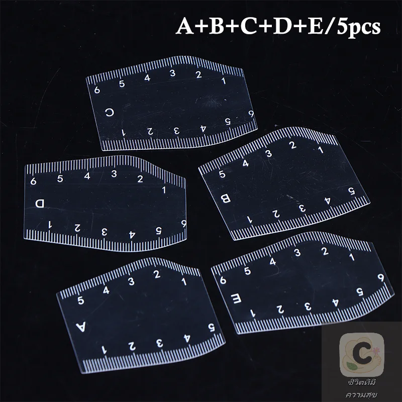 NEW YY HUA HUA 5Pcs Durable Brow Shaping Stencil Shaping Portable Instant Brow Shaper Drawing Eyebrow Design Ruler Gift HUA HUA