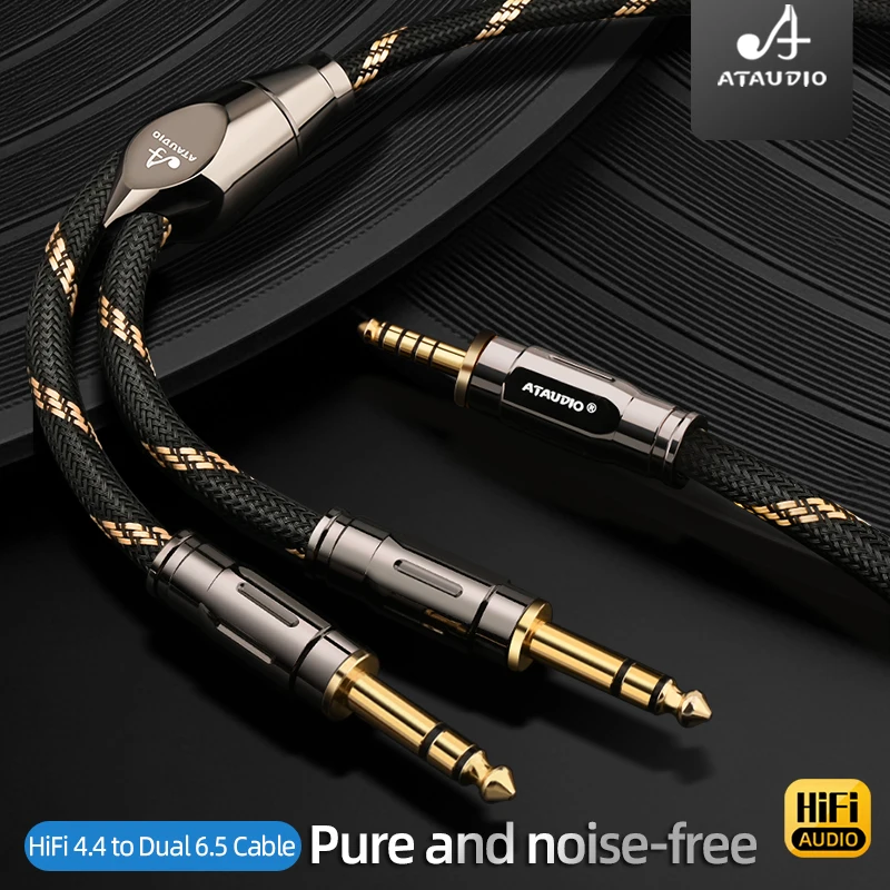 

Аудиокабель HiFi 4.4 мм на двойной 6.5 мм, из чистой меди, высококачественный разветвительный кабель-сплиттер, штекер 4.4 мм на двойной 6.5 мм TRS для микшера и усилителя
