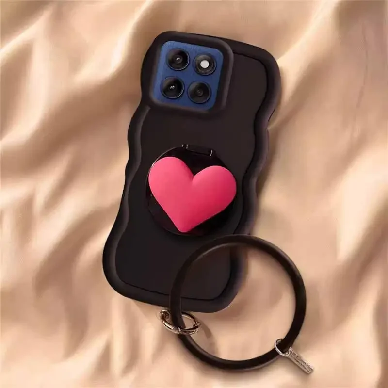 G15 Brown bear Wavy Shape Silicone Phone Case For Motorola G30 G24 G05 G04S G04 G10 G14 G34 G05 G35 G32 G13 G25 G23 G20 Cover