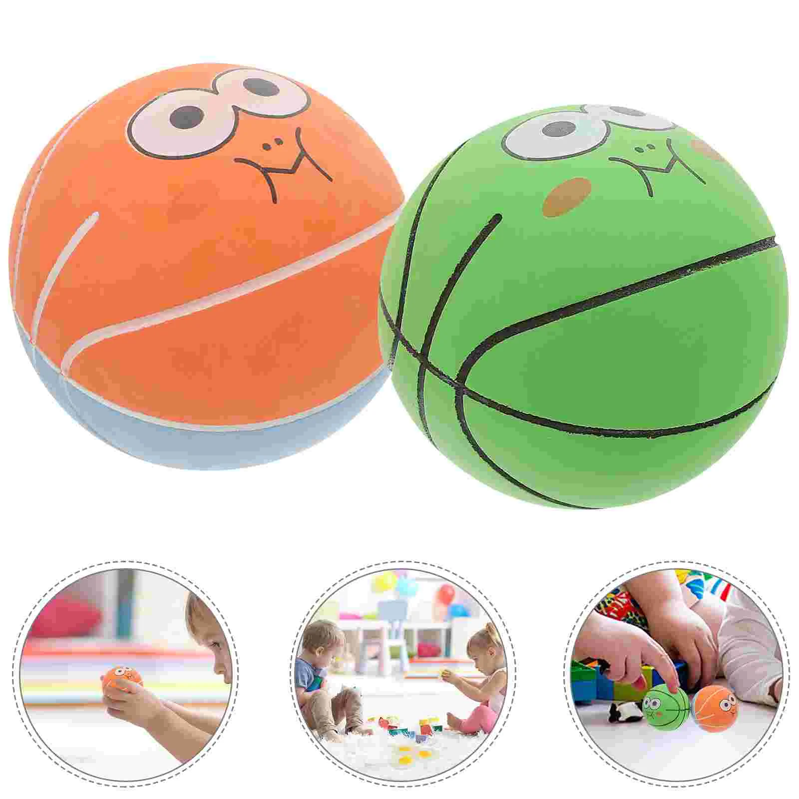 Mini Basketball Toy Colored Rubber Balls Funny Bounce Jumping Playthings Educational Children