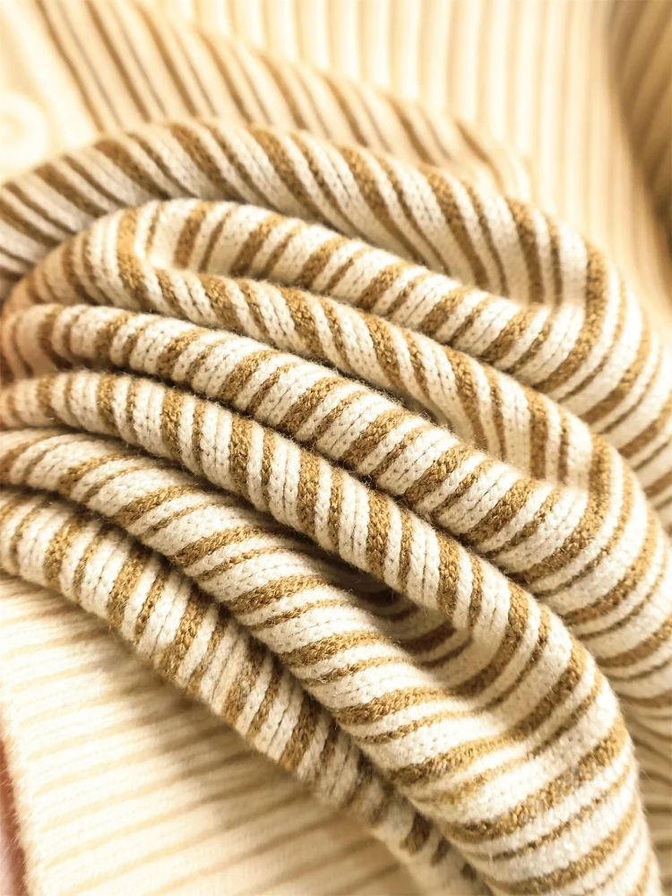 Spani Order Knitted Sweater Casual Loose Fit Collared Versatile Men's Striped Knitwear Soft Breathable Autumn Winter Top