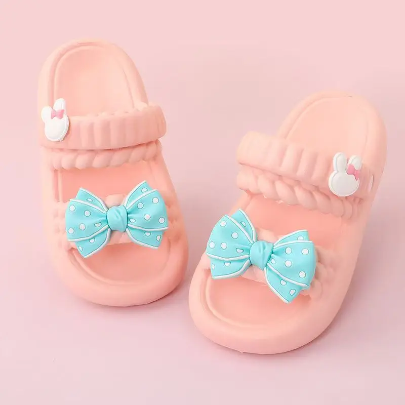 صنادل الأميرة الصيفية الجديدة المفتوحة من الأمام للفتيات نعل ناعم غير قابل للانزلاق خفيفة الوزن ذات غرض مزدوج صنادل شاطئ خارجية