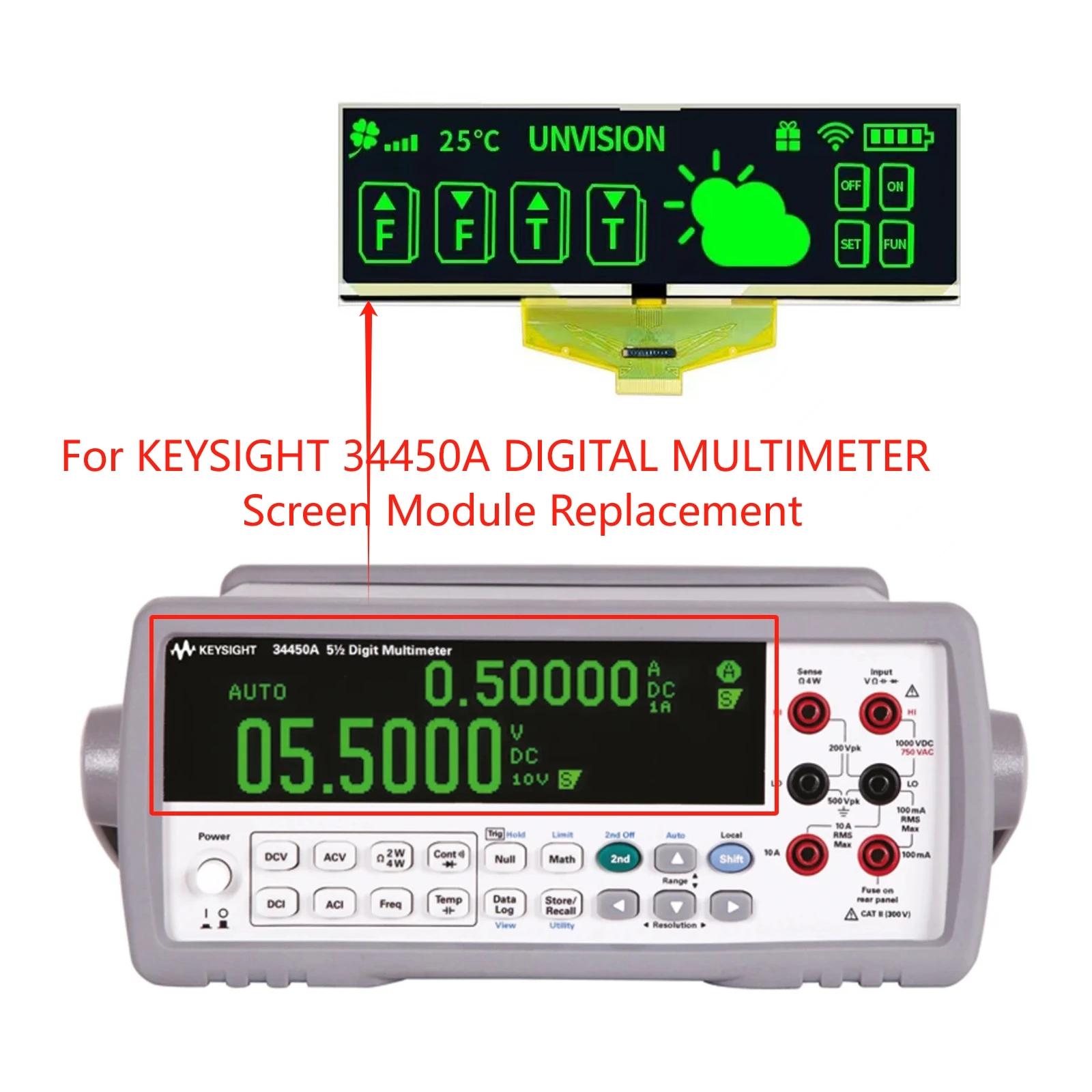 5.5inch Oled Display for KEYSIGHT 34450A DIGITAL MULTIMETER Screen Module Replacement