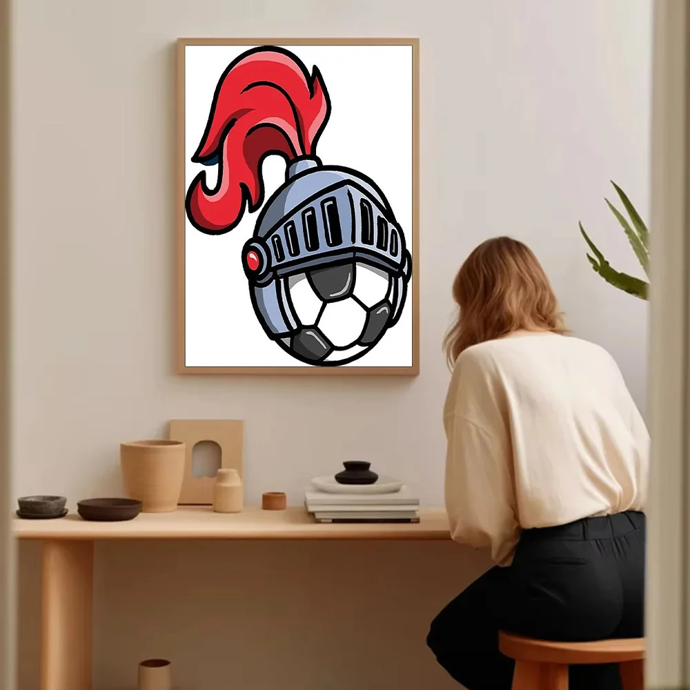 فارس القرون الوسطى قماش جدار الفن الفايكنج خوذة صورة ديكور المنزل فايكنغ ديكور درع طباعة معركة درع الخيال الفن #5