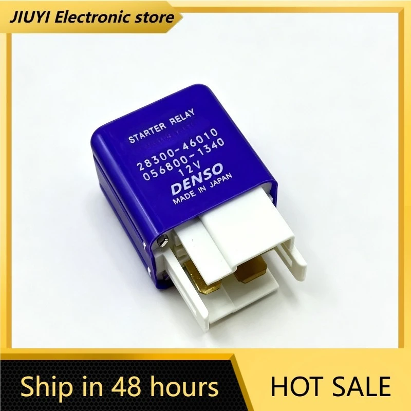 4 Pin 12VDC Auto Starter Relay 28300-46010 High Current Blue Shell Vehicle Electromagnetic Replacement Relay