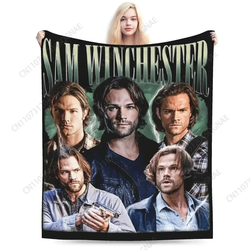 Sam Winchester Supernatural Blanket Coral Fleece Plush Winter Multi-function Ultra-Soft Throw Blanket For Home Car Bedspreads